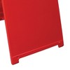 Plasticade Signicade A Frame Plain Portable Folding Sidewalk Sign, Red (2 Pack) - 4 of 4