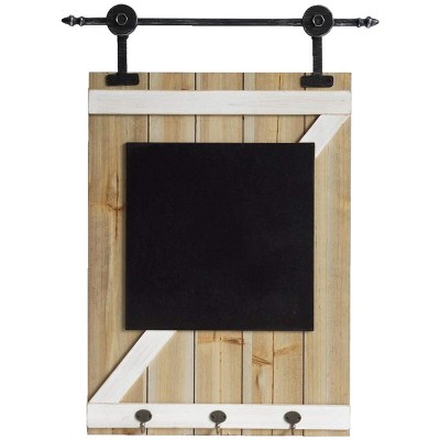 TX USA Corporation Barndoor Design Wood Chalkboard with Hook - Multicolored