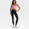 Women's Seamless Rib Light Support Sports Bra - All In Motion™ Purple - 3 of 4