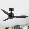 Airsurfer 42-Inch Black Ceiling Fans with Remote Downrod No Light - 3 of 4