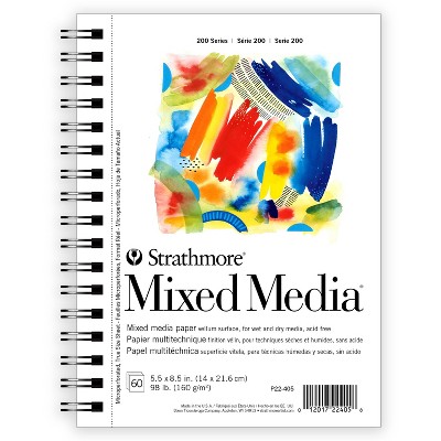 5.5"x8.5" Mixed Media Small Paper Pad 60 Sheets - Strathmore