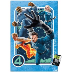 Trends International Marvel Fantastic Four: First Steps (2025) - Powers Unframed Wall Poster Print Clear Push Pins Bundle 22.375" x 34" - 1 of 4
