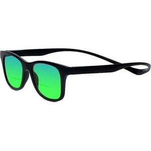 Magz Chelsea Magnetic Front Connecting Polarized Sun OR Bi-Focal Sunglasses in Black Blue - 1 of 4