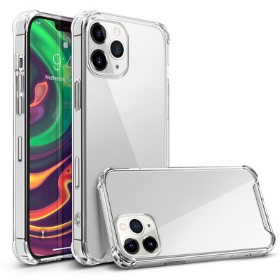 Insten Crystal Clear Case Compatible with Apple iPhone , Shock-Absorbing Corners, Hard PC Back Cover + Flexible TPU Bumper