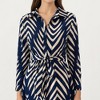 Anna-Kaci Women's Long Sleeve Button-Up Maxi Shirt Dress with Geometric Chevron Print and Waist Tie - 4 of 4