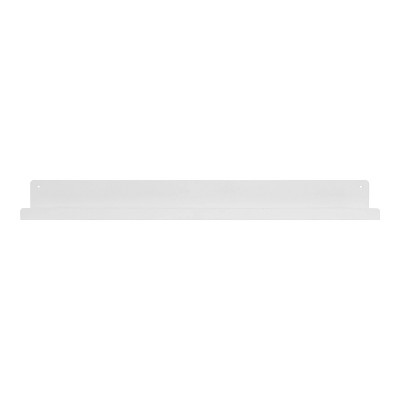 White 39" Modern Metal Floating Wall Shelf
