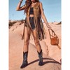 Women's Fringe Suede Vest Boho Sleeveless Tassel Jacket - 2 of 3