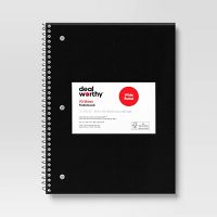 Dealworthy Subject Spiral Notebooks (Black)
