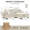 Corduroy L-Shaped Chaise Sectional Sofa with Reversible Cushion, USB Ports, Storage Pocket, Convertible Left/Right Design - ModernLuxe - 4 of 4