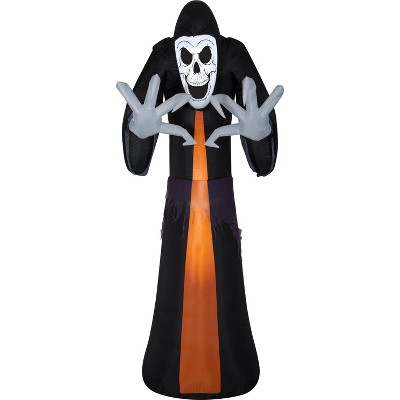Gemmy Airblown Inflatable Reaper S LG, 9 ft Tall, Black