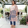 Anna-Kaci Women's Plus Size Lace Cardigan Short Sleeve Open Front Floral Crochet Long Duster - 3 of 4