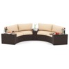 Costway 5 PCS Patio Furniture Set with Tempered Glass Top Side Tables Back & Seat Cushions - 2 of 4