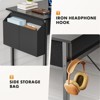 Mr Ironstone Computer Desk Small Home Office Bedroom Writing Study with Storage Space Fabric Side Bag Headphone Hook Metal Frame Adjustable - 2 of 4