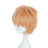 Unique Bargains Women's Wigs 12" Yellow with Wig Cap 21.5'' - 22.5'' - 3 of 4
