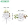 Unique Bargains Artificial Flowers Corsage Wristlet Wrist Corsage and Boutonnieres Set - 3 of 4