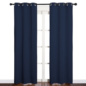 NICETOWN Grommet Top Blackout Curtains, Thermal Insulated Noise Reducing Window Drapes (Set of 2) - 1 of 4