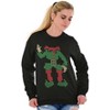 Ugly Christmas Stitch Pattern Elf Sweatshirt for Men or Women Brisco Brands - 4 of 4