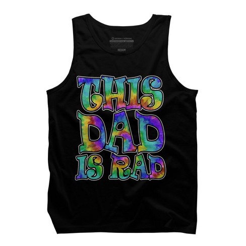 Men's Design By Humans Tye Dye This Dad Is Rad By honeytree Tank Top - image 1 of 2