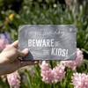 Pavilion Gift Company - Beware Of The Kids - 7" x 4.25" Garden Stone - Stepping Stones and Pathways - 2 of 4
