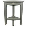CoastalVogue® SnazzyCorner® 15" Teak Wood Corner Shower Bench with Shelf in Antique Gray Finish - Target Plus Gray 16"L x 16"D x 18.5"H - 3 of 4