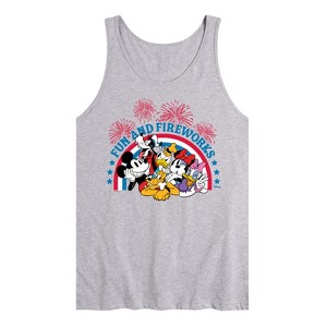 Men's - Disney - Fun And Fireworks Graphic Tank Top - 1 of 2