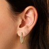 Ross-Simons 1.00 ct. t.w. Diamond Inside-Outside Hoop Earrings in 18kt Gold Over Sterling - 3 of 4