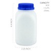 Cornucopia Brands 8oz Plastic Milk Bottles 12pk; HDPE Bottles for Milk, Juice, Smoothies, Lunch Box & More - 3 of 4