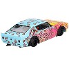 Nissan Skyline Kenmeri "Liberty Walk" RHD "KUMA" Light Blue and Yellow with Graphics Ltd Ed 1/64 Diecast Model Car by Mini GT - 3 of 3