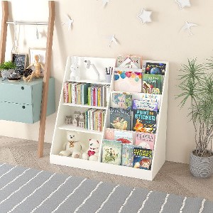 NicBex Kids Bookshelf– Anti-Rollover Storage Shelf, Bookcase with 3 Collapsible Fabric Drawers, Bookcase Display Stand, Toy Storage Organizer - 1 of 4