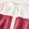 Baby Girls' Faux Shearling Colorblock Romper - Cat & Jack™ Pink - 3 of 4