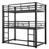 PAGED Twin XL over Twin XL Bunk Bed Modern Metal Bed Frame with 2 Storage Drawers, Guardrail and Ladder for Bedroom - 3 of 4