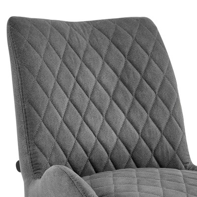 Adjustable Swivel Bar Stool in Charcoal and Black Metal, 30"