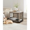 Feandrea Dog Crate Furniture, Modern Kennel for Dogs , Heavy-Duty Dog Cage with Multi-Purpose Removable Tray, Double-Door Dog House - 2 of 4