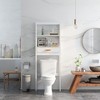 NicBex Over The Toilet Storage Cabinet with 2 Adjustable Shelves&1 Drawer,Matte White Finish Toilet Cabinet for Bathroom,Space-Saving Organizer - 4 of 4