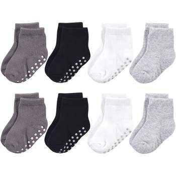 Rising Star Infant Boys Baby Socks, Non Slip Grip Ankle Socks For Baby's  Ages 6-24 Months (gray) : Target