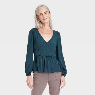 Women's Long Sleeve Embroidered Blouse - Knox Rose™