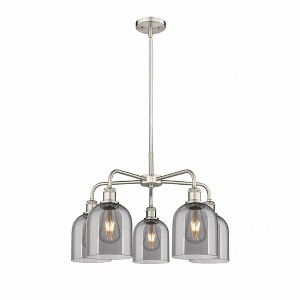 Bella - 5 Light Stem Hung Chandelier In Industrial Style-15 Inches Tall and 23.5 Inches Wide - 1 of 1