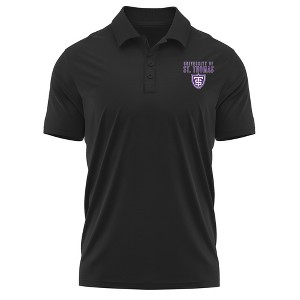 University of St Thomas Adult Polo Left Chest Logo, Athletic Heather - 1 of 4