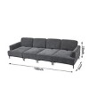 Nebula Vortex 128" Wide Upholstered 4 Seater Sofa For Living Room - 3 of 4