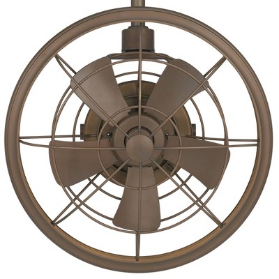 18" Oil-Rubbed Bronze Adjustable Ceiling Fan with Cage