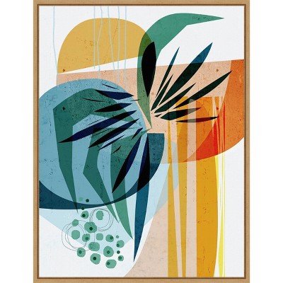 Amanti Art Summer Tropics by Ishita Banerjee Canvas Wall Art Print Framed 18 x 24-in.