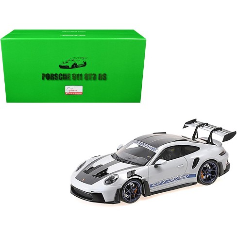 2022 Porsche 911 (992) GT3 RS "Weissach Package" Gray Metallic with Blue Accents Limited Ed 1/18 Diecast Model Car by Minichamps - image 1 of 4