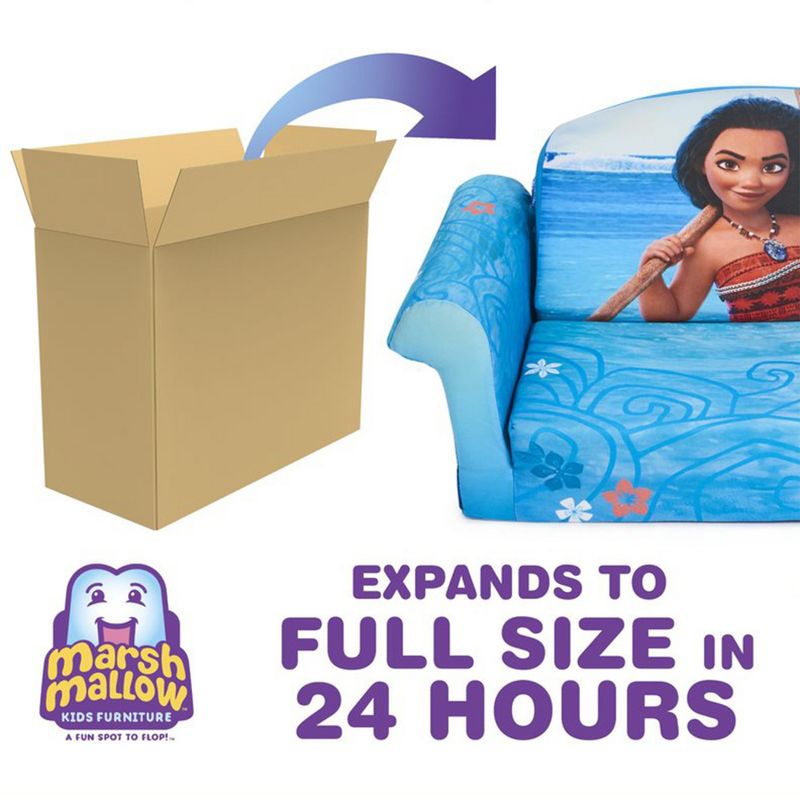 Marshmallow Furniture Disney's 2 in 1 Flip Open Compressed Foam Sofa and Sleeper Bed with Washable Cover, 6 of 8