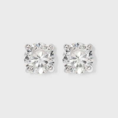 diamond earrings silver