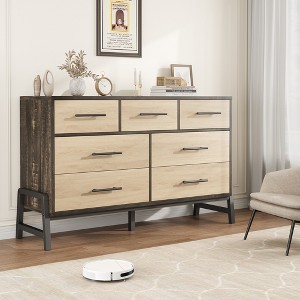 COZONY 52" Wide 7-Drawer Dresser, Freestanding Wood Storage Chest with Smooth Gliding Drawers for Bedroom, Living Room, Entryway Organization - 1 of 4