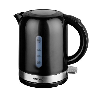 Chefman Electric Kettle, 1.7 Liter, Auto Shutoff, LED Lights, Black Stainless Steel