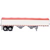 Covered Grain Trailer White with Red Tarp 1/87 (HO) Scale Plastic Model Car by HO Logistics - 3 of 4