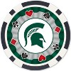 MasterPieces Casino 100 Piece Poker Chip Set - NCAA Michigan State Spartans - 3 of 4