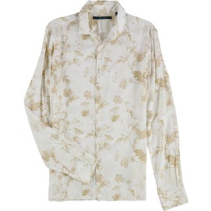 Perry Ellis Mens Plant Print Floral Button Up Shirt - 1 of 2