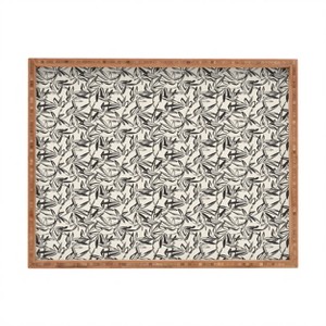 Holli Zollinger Junglia Charcoal Rectangle Bamboo Tray - Deny Designs - 1 of 3